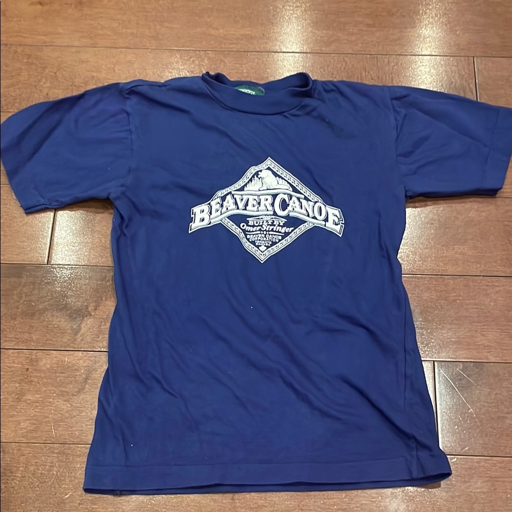 Kids Blue Beaver Canoe T-Shirt